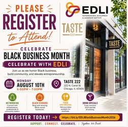 Celebrate Black Business Month with EDLI at Taste 222