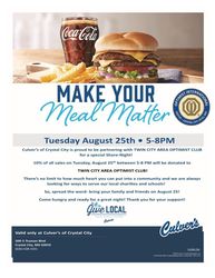 TCA Optimist Culver's Fundraiser
