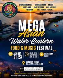 Mega Asian Water Lantern Food & Music Festival At Coachman Park