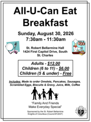St. Robert’s Knights of Columbus All You Can Eat Breakfast