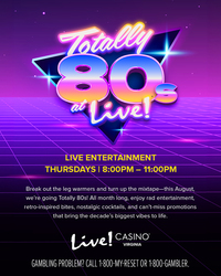 The Ultimate '80s Tribute Band - The Deloreans Perform at Live! Casino VA  o	Location: Live! Casino