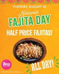 Half Off Fajitas at Chevys Linden