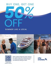 City Cruises Buy 1 Cruise, Get One 50% Off