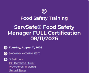 RIHA to Host ServSafe® Food Safety Manager Certification Class - August 11