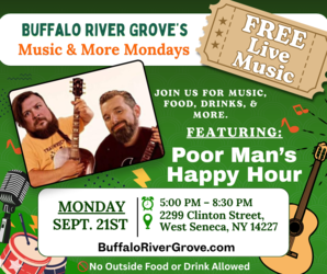 FREE Live Music by Poor Man’s Happy Hour at the Buffalo River Grove Picnic & Event Center
