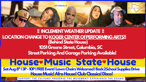 6th Annual House Music State House Location Change!