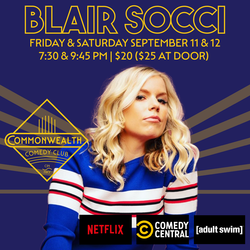 BLAIR SOCCI presented by Commonwealth Comedy Club