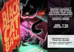The Black Cat Ball, gala to support The Edgar Allan Poe House & Museum