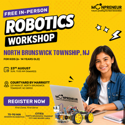 In-person Free Robotics Workshop For Kids at North Brunswick Township, NJ (7-14 yrs)