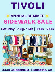 TIVOLI RESALE ANNUAL SIDEWALK SALE 50 PERCENT OFF SATURDAY AUGUST 15TH