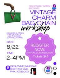 Upcycled Vintage Charm Bag Chain Workshop 8/22