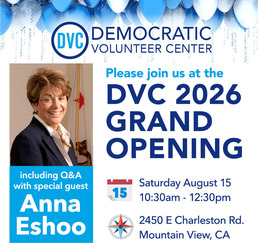 Anna Eshoo to Speak at Democratic Volunteer Center Grand Opening