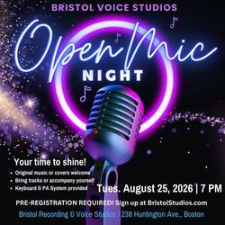 Bristol Studios Open Mic 8/25
