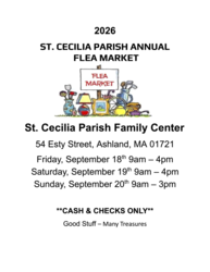2026 St. Cecilia Parish Annual Flea Market