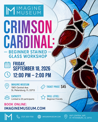 Crimson Cardinal: Beginner Stained Glass Workshop in St. Petersburg