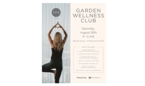 Next Health x JW Marriott Nashville Garden Wellness Club With FREERIDE