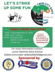 Twin City Area Optimist FREE Bowling Event