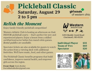 Pickleball Classic, to benefit Girl Scouts of Western Ohio