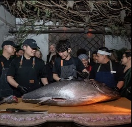 Bou-Fin Society Tuna Cutting at Gold Coast Chicago