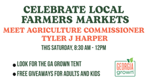 Meet Agriculture Commissioner Tyler J Harper at the Peachtree Road Farmers Market