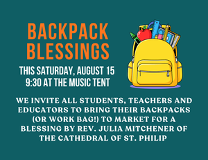 Backpack Blessings at The Peachtree Road Farmers Market