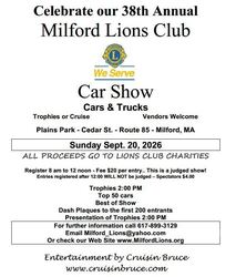 Milford Lions Club 38th Annual Car Show