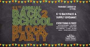 11th Annual Back2School Block Party