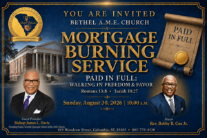 Bethel AME Celebrates First Mortgage Burning in 80 Years.