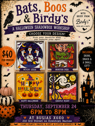 Bats, Boos, and Birdy's - A Halloween Shadow Box Workshop