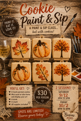 Paint & Sip Cookie Workshop - Autumn Botanicals