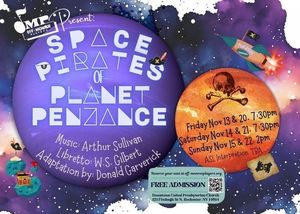 Off-Monroe Players auditions for SPACE PIRATES OF PLANET PENZANCE