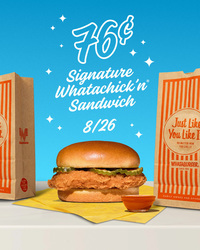 Whataburger’s 76¢ Signature Whatachick’n Sandwich