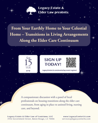 From Your Earthly to Celestial Home – Transitions in Living Arrangements Along the Elder Care