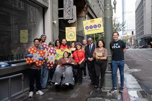 Boo-Boo Bandage Brigade brings Disability Advocates to City Hall for a Civic Performance