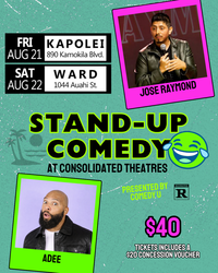 Live Stand Up Comedy at Consolidated Theatres with Comedy U--Kapolei Theatres