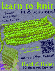 LEARN TO KNIT (IN 2 SESSIONS!)