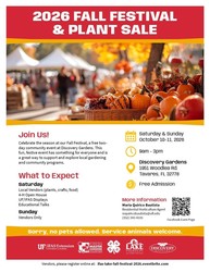 Fall Festival (Plant Sale & 4-H Open House)