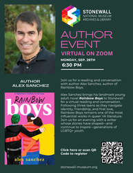 Virtual Reading & Conversation with Author Alex Sanchez