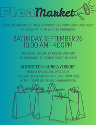 Pine Grove Volunteer Fire Department – Flea Market & Chicken BBQ