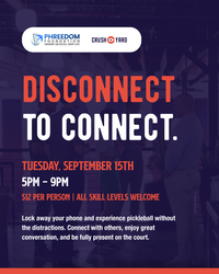 Crush Yard and Phreedom Foundation Team Up for Unplugged Pickleball