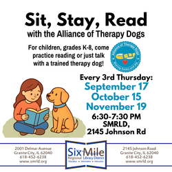 Sit, Stay, Read  with the Alliance of Therapy Dogs