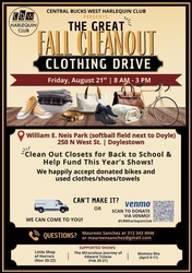 Central Bucks West Harlequin Club Clothing Drive: The Great Fall Clean Out