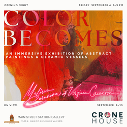 Color Becomes Brings Contemporary Abstract Paintings & Ceramics to Main Street Station Gallery