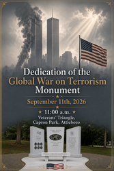 Global War on Terrorism Monument Dedication Ceremony Scheduled for Sept. 11 in Attleboro