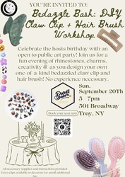 Bedazzle & Charm: DIY Claw Clip + Hair Brush Workshop