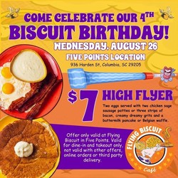 Flying Biscuit Five Points 4th Birthday Bash