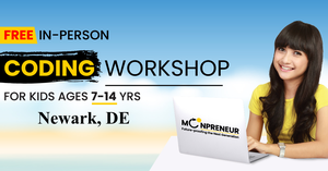 In-Person Free Coding Workshop For Kids at Newark, DE (7-14 yrs)