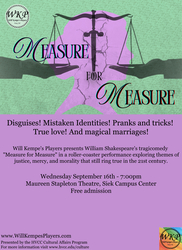 Will Kempe's Players Presents Measure for Measure