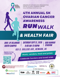 Take Steps That Matter - 4th Annual Ovarian Cancer Awareness Run-Walk, University of DE-South Campus