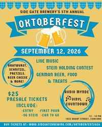 Side Gate Brewery’s Oktoberfest 2026